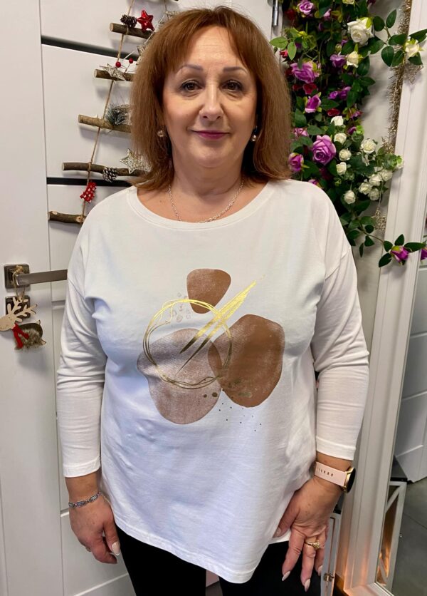 Bluzka LORETTA z eleganckim nadrukiem